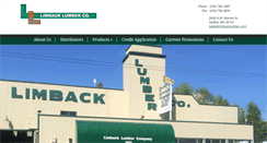 Desktop Screenshot of limbacklumber.com